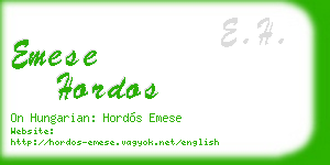 emese hordos business card
