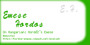 emese hordos business card